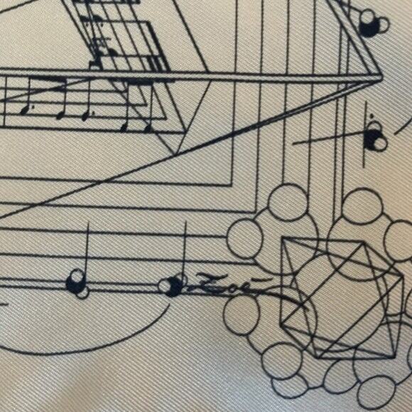 Hermes Gavroche La Musique des Spheres - white/cream with green 45cm - Picture 12 of 12